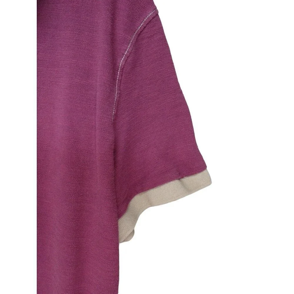 Carbon 2 Cobalt. Like new. Men's Short Sleeve Polo in Berry with Contrast Collar - Picture 3 of 10